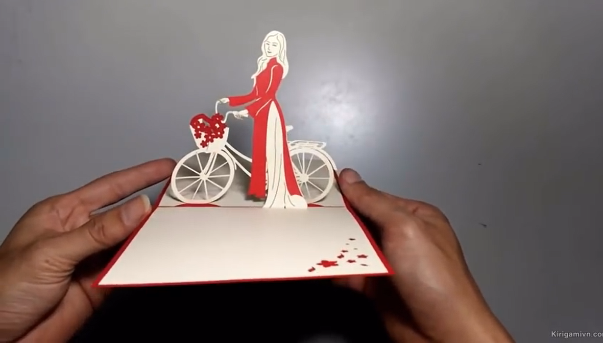 Xem Phim Cách làm thiệp 3D Xe đạp áo dài Việt Nam 